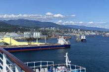 Vancouver from the deck of the Ruby Princess